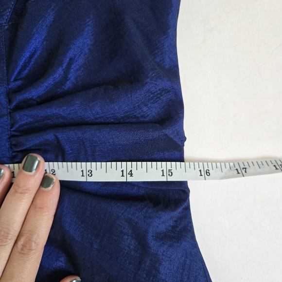 Adrianna Papell cobalt blue sheath dress formal office party mini/midi sz 8 - Picture 7 of 11